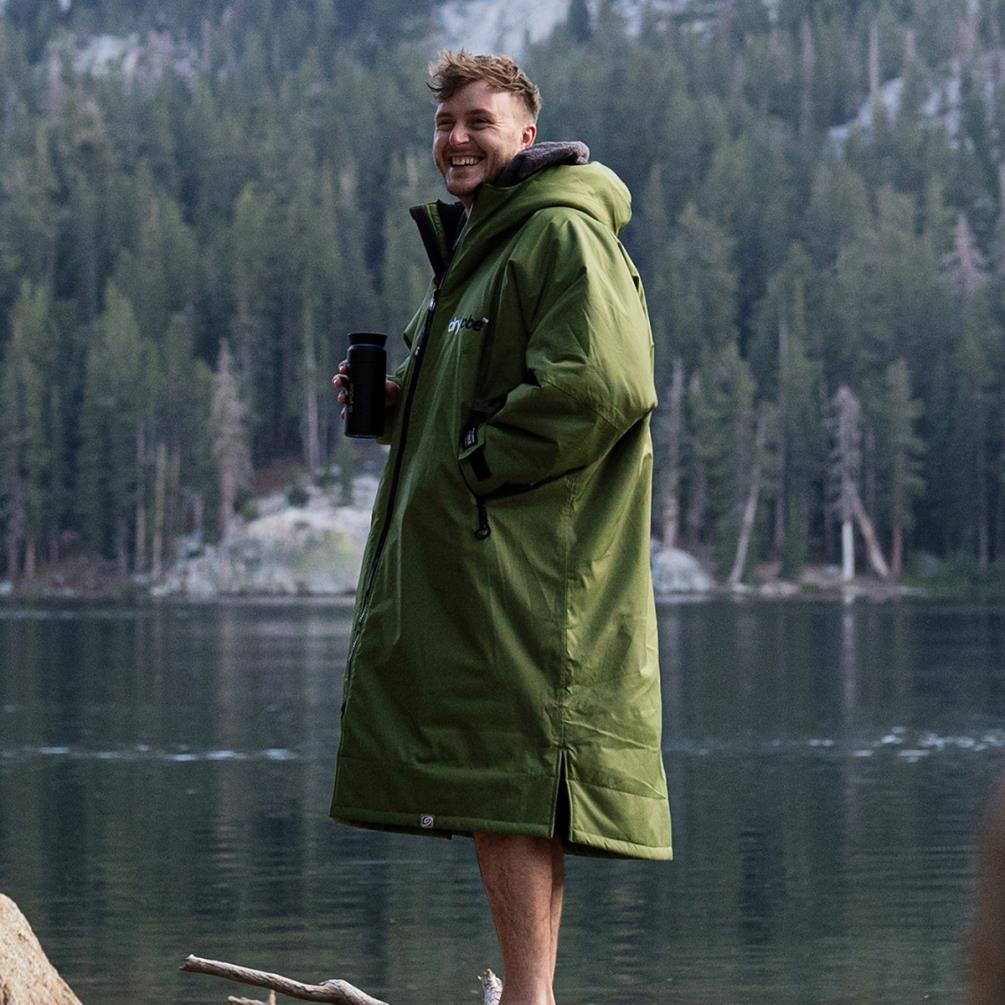 dryrobe Advance Long Sleeve Changing Robe - Dark Green / Black Extra Image 6